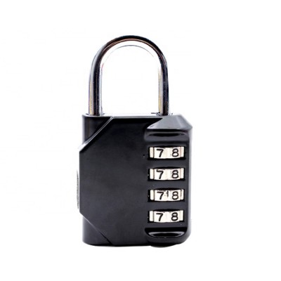 Luggage Zinc Alloy Combination Padlock Outdoor Hardened Combination Padlock 4 Digit Gym School Password Locks