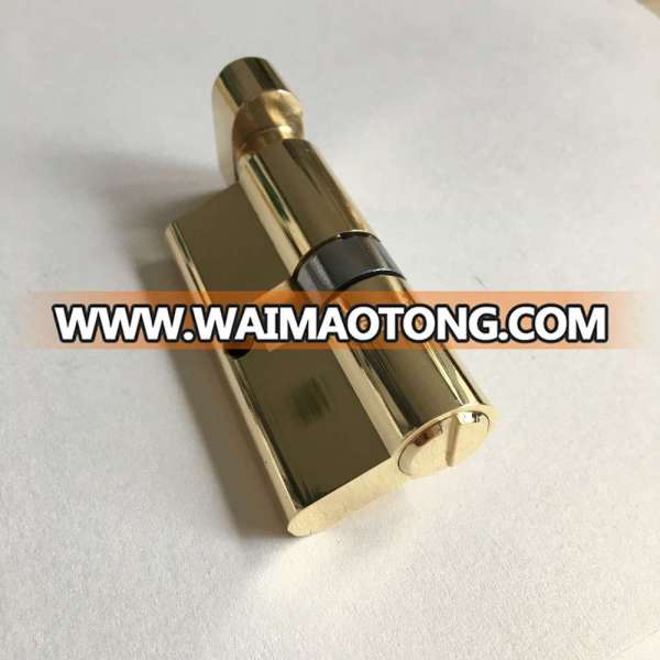 Polished brass cylinder locks without keys for bathroom wc door lock