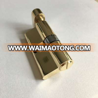 Polished brass cylinder locks without keys for bathroom wc door lock